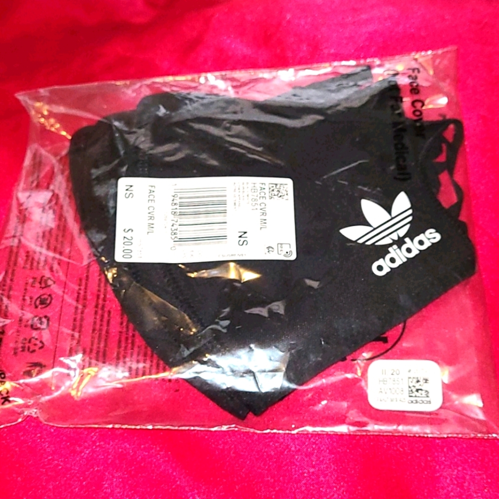 NWT adidas face masks Size Large and Medium